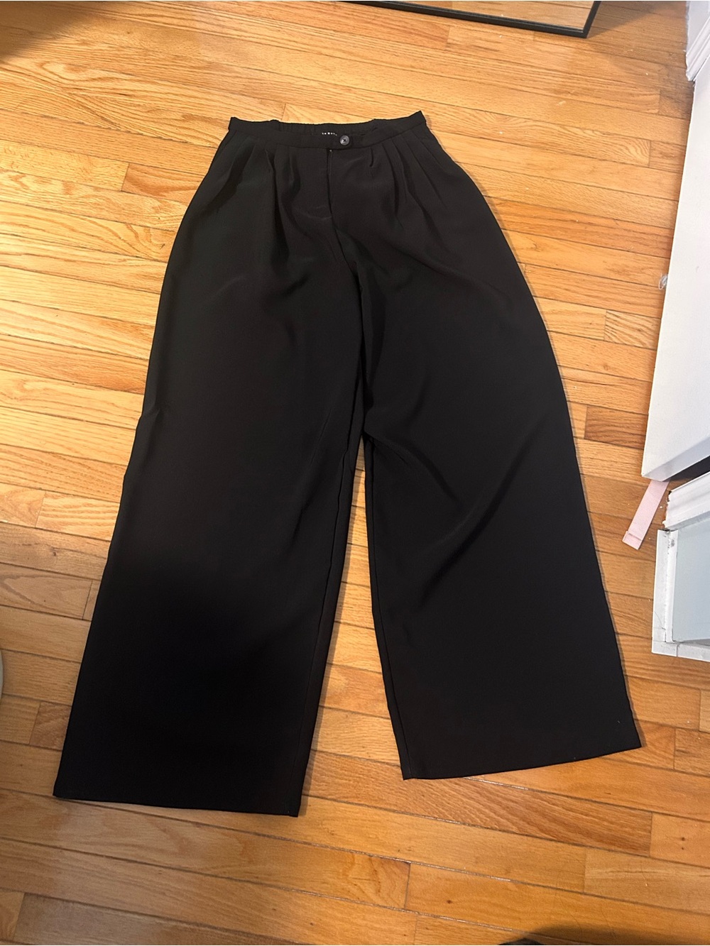 Haute Monde Black Wide-Leg Trousers